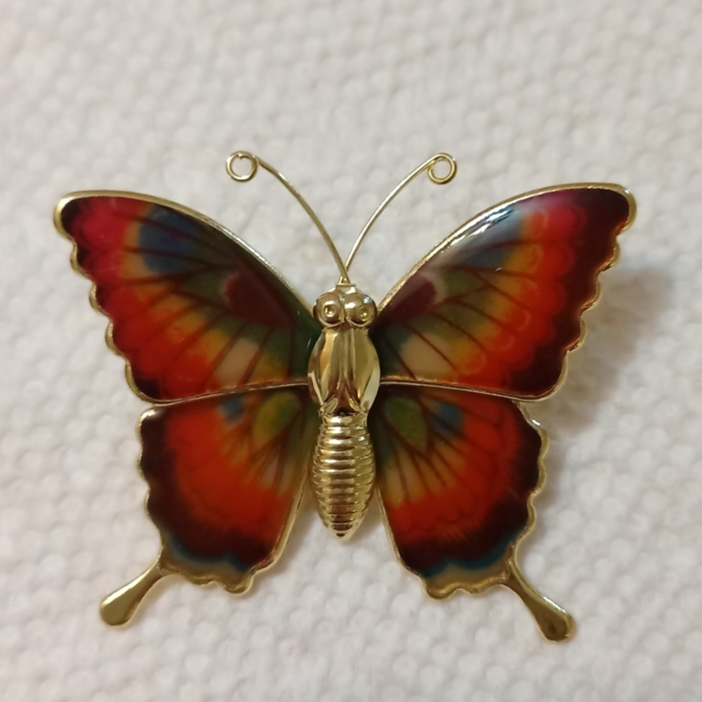 *3/$12* New Butterfly Enameled coated glazed Pin Brooch
